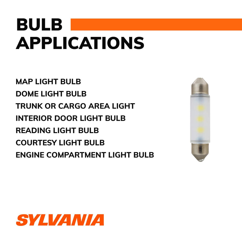 SYLVANIA - 7443 SilverStar Mini Bulb - Brighter and Whiter Light, Ideal for Daytime Running Lights (DRL) and Back-Up/Reverse Lights (Contains 2 Bulbs)