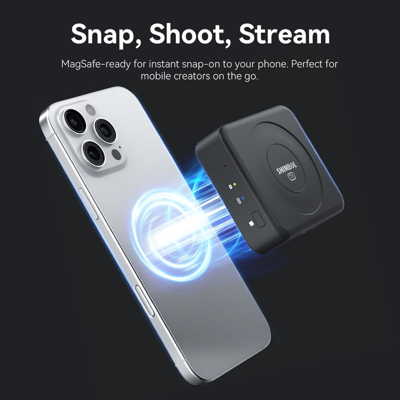 ΤΡ ΝΑΝΟ Wireless Video Transmission System,HDMI Input Transmitter and Receiver for Phones and Cameras with 2000mAh Built-in Battery/492ft Transmission Range/60ms Latency (Black) Black