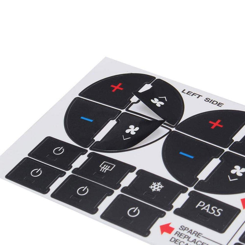 AC Dash Accents Button Sticker Repair Kit for Fixing Ruined Faded A/C Control Buttons - Decal Replacement Fits Select 07-15 GM Vehicles - Car SUV Accessories（Suburban, Chevy Tahoe...） 2