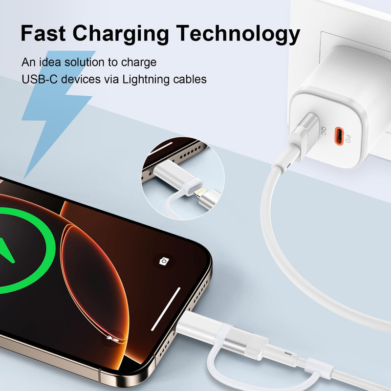 5 Pack [Apple MFi Certified] Lightning Female to USB C Male Adapter for 17e | iPhone 17e,Air,17 Pro,17 Pro Max,16,15,Lightning to USB C Adapter Fast Charging & Data Transfer,NOT for Headphone/Audio/OTG White