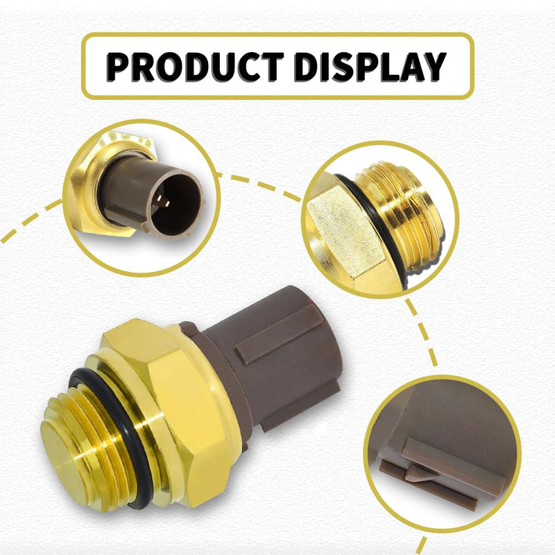Radiator Coolant Fan Switch, Water Temperature Sensor, 37760-P00-003/004 Engine Temp Sensor, Compatible with Honda Civic CR-V Element Acura MDX TSX