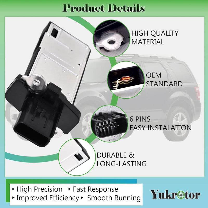 Mass Air Flow Sensor MAF Sensor 3L3A12B579BA Compatible with 2004-2010 Ford F-150 F-250 Super Duty E-150 E-250 Escape Expedition Explorer Mustang Lincoln Mercury Replaces OE# 3L3Z12B579BA