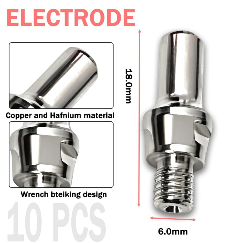 24-Piece IPT40 Plasma Cutter Consumables Kit | Compatible with YESWELDER CUT 55DS Pro/CUT 65DS | Brass & Stainless Steel Electrodes/Tips (Electrode, Nozzle, Retaining Cap)