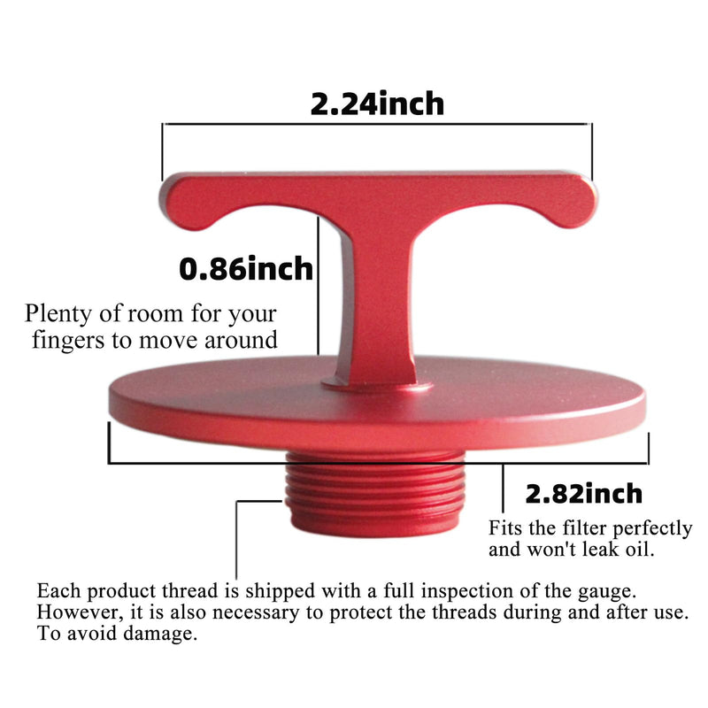 Aluminum Alloy Oil Filter Plug tool, for Dodge Ram 2500, 3500, 4500, 5500 Cummins Turbo Diesel 5.7L 5.9L 6.4L 6.7L MO285 05083285AA Oil Filter Cap Off Tool-car accessories-oil Filter Removal tool red