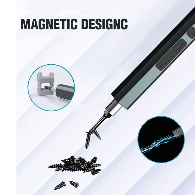 EFAITHFIX Mini Electric Screwdriver, 66 in 1 Precision Screwdriver Set Rechargeable Cordless Precision screwdriver Kit 64 Magnetic Bits Power Portable Repair Tool with LED Light for Phone Laptop Watch
