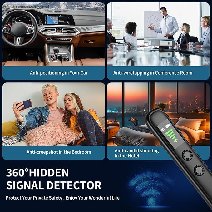 Hidden Camera detectors,Device Detector,Portable,Intelligent Infrared Detector,for Hotels, Office, Home,Protect Your Privacy in All aspects black short_queen