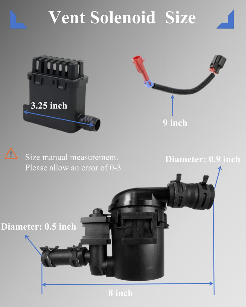 Vapor Canister Vent Solenoid Fit for 2007-2019 Chevy Silverado 1500 2500 3500/GMC Sierra 1500 2500 3500 Fuel Tank Vapor Emission Canister Vent Solenoid Kit Replace# 911-099 23103351