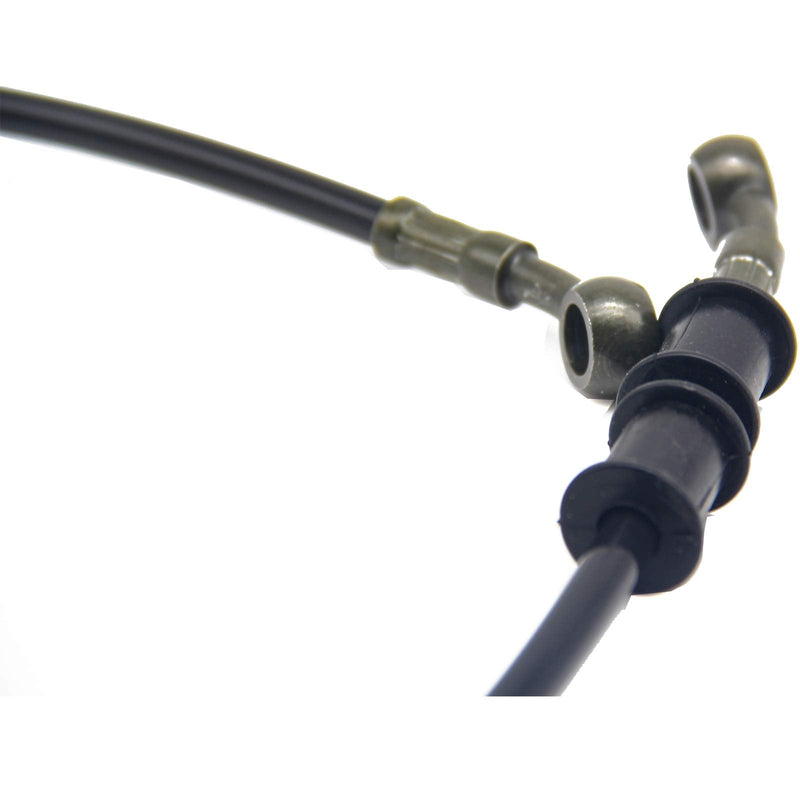 Stainless Steel Brake Hose, Braided Steel Clutch Line, Pack of 1, Flexible Brake Line for Motocross, Street Bikes (120cm/47.2", Black) 120cm/47.2"