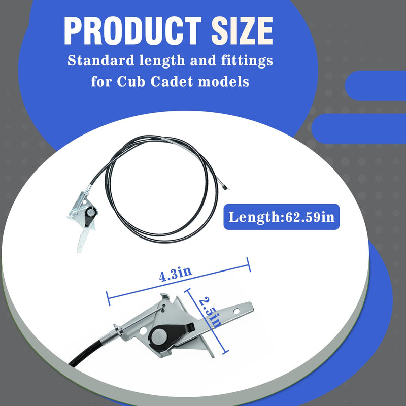 Throttle Choke Cable 746P05811A, Replacement Throttle Cable Fits for Cub Cadet Throttle Cable ZT1 ZTX4 Ultima 42 46 48 54 60, Replace 746P05811 746-05811 746-05811A, Durable Throttle Cable for ZT1