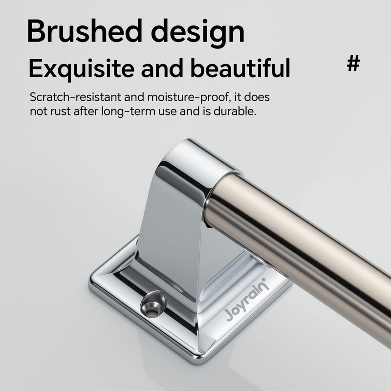 Joyrain Stainless Steel Bathroom Grab Bar for Elderly - Safety Rail & Towel Rack Dual Function, 9/16/24 Inch Anti-Slip Handle for Shower/Toilet/Tub (Chrome, 9 inch) Chrome
