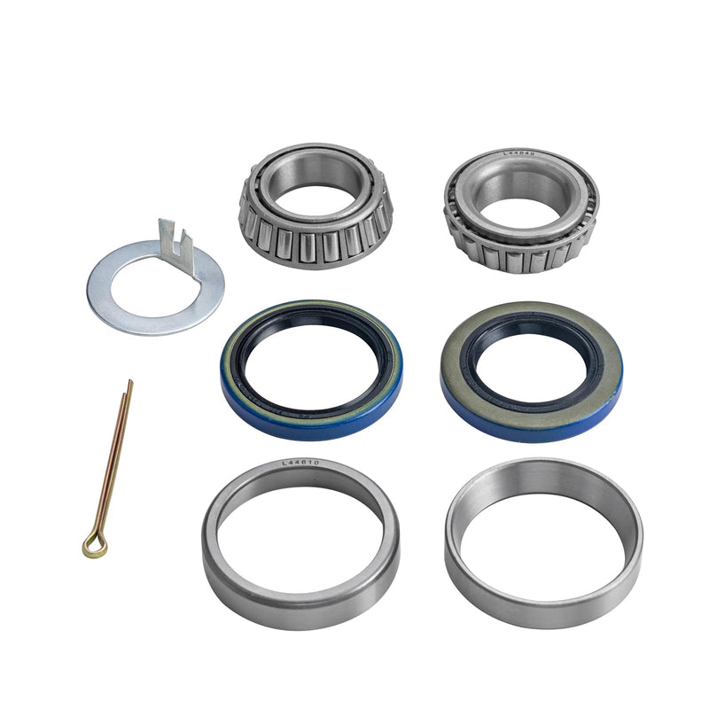 Pack of 2 Trailer Wheel Hub Bearings Kit Fits for 1-1/16'' 2000Lbs L44649/L44610, Grease Seal 12192TB ID 1.250'' and 15192TB ID 1.500'' Cotter Pin L44649/L44610 Pack of 2