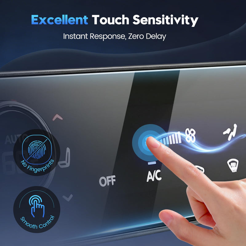 Karltys 2PCS Screen Protector for 2024-2026 Hyundai Sonata SE/SEL/SEL Plus/N Line/Limited, Air Conditioning Display 9H Tempered Glass HD AC Air Screen Cover for Hyundai Sonata [Anti-Glare & No Fingerprint]