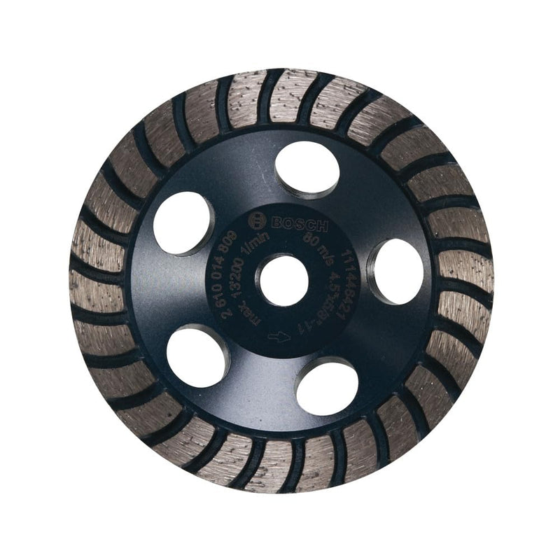 BOSCH DCDR0501 5 in. Double Row Segmented Diamond Cup Wheel | Longer Life, Effective Grinding | Concrete, Mortar | Small Angle Grinders