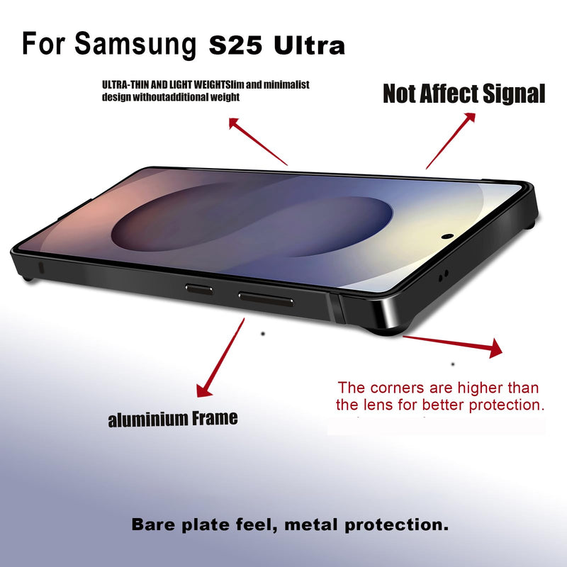 New Aluminum Frame Metal Bumper Frame Slim Hard Cover for Samsung Galaxy S26 Ultra Case, Metal Frame with Soft Inner Bumper, Raised Edge Protection (Cobalt Violet, for Samsung Galaxy S26 Ultra) Cobalt Violet