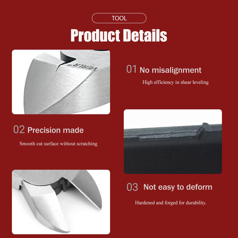 Pneumatic Wire Cutter, Wire Cutter, Air Pneumatic Nipper Shear Cutter Heads, Pneumatic Cutter Head Replacement Air Scissors Head Fit for Hs20 Pneumatic Cutter(S5)