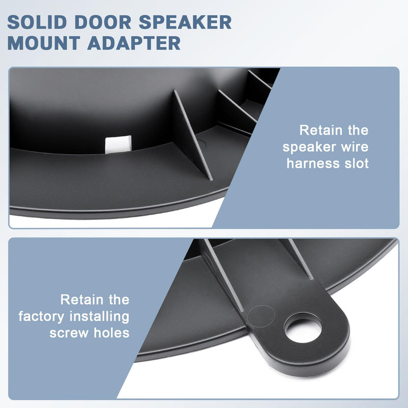 6 6.75 Speaker Adapter Solid Plastic Bracket for Mazda | Car Front Door Speaker Spacer Ring Kit Compatible with Mazda 3 6 CX-5 CX-9,6 1/2 Aftermarket Speakers Mounting Bracket