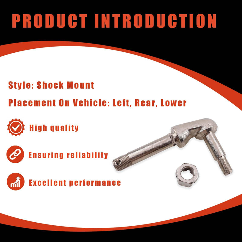Rear Lower Shock Mount Bracket Hand With Nut Compatible with 1963-1982 Chevy Corvette C2 C3 25429 - Left