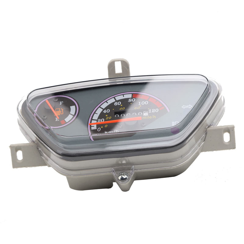 Mokuo Mechanical Motorcycle Speedometer 0-120KM/H Waterproof Odometer Gas Gauge Tachometer for Chinese Scooter TaoTao 50CC Moped Parts
