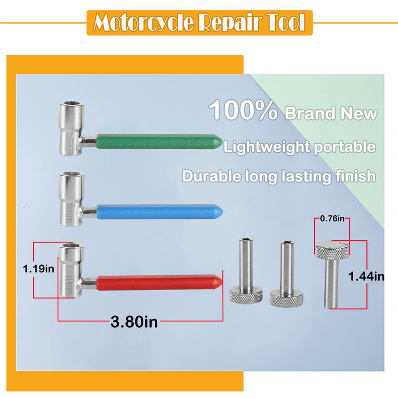  [AUSTRALIA] - E-cowlboy Valve Clearance Adjustable Wrenches, 2218 Small Engine Valve Tappet Adjusting Tool 6 Piece Set Tappet Adjuster，For Motorcycles ATV`S And ATC`S