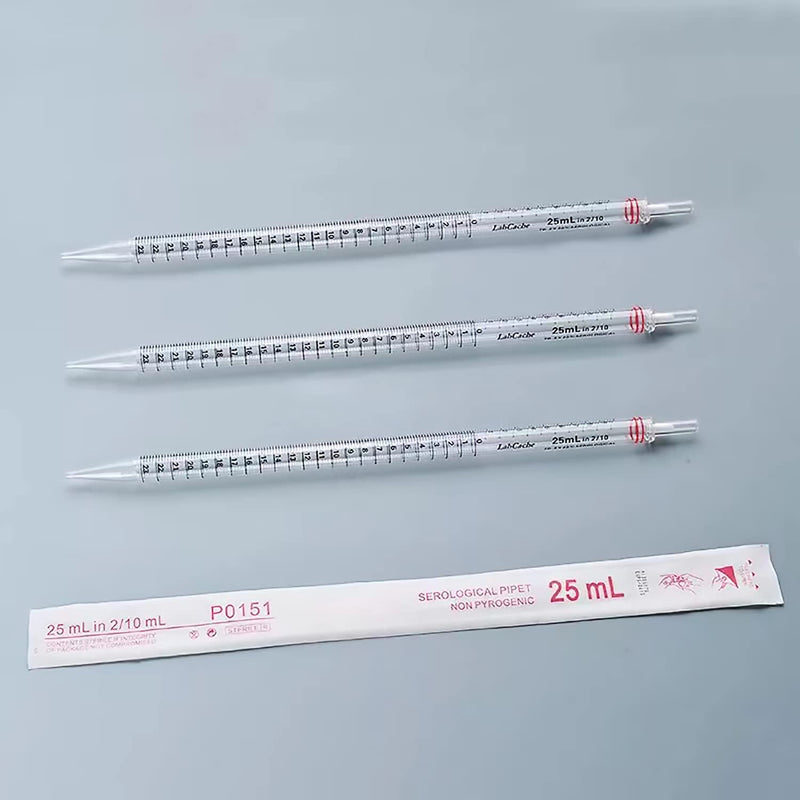 Serological Pipette - 25ml/Red,Individually Wrapped(Case of 50) 25ml - 50pcs