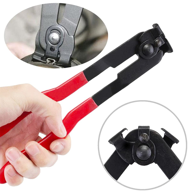10pcs CV Boot Clamps Pliers Kit, Ear Boot Tie Pliers,Stainless Steel Universal Adjustable AXLE CV Joint Boot Crimp Clamp Kit,Hose Axle Plier CV Clamp Tool CV Joint Banding Tools