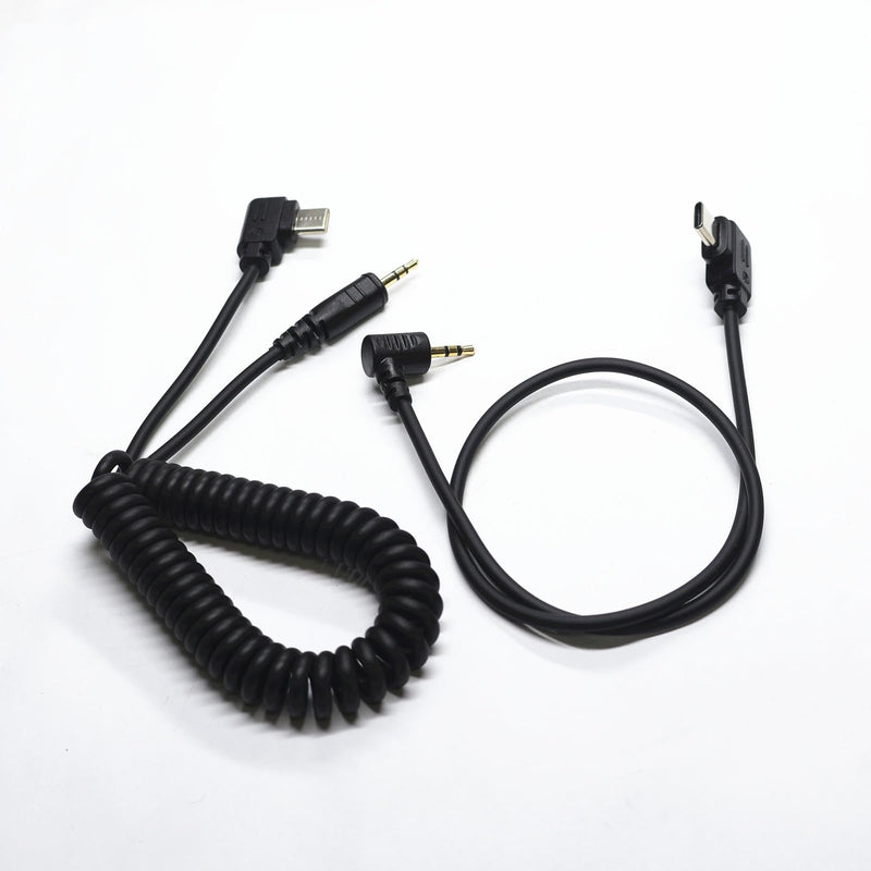 2.5mm-Type c USB for Sony A7CII Shutter Release Cable to A7V/ a7CR/ a7c ii/A6700/ZV-E1/ZV-E10 II 13.8in Flash Starter Remote Control Accessory Wire(2.5mm-Type c Cable 2pcs) 2.5-TPC SY