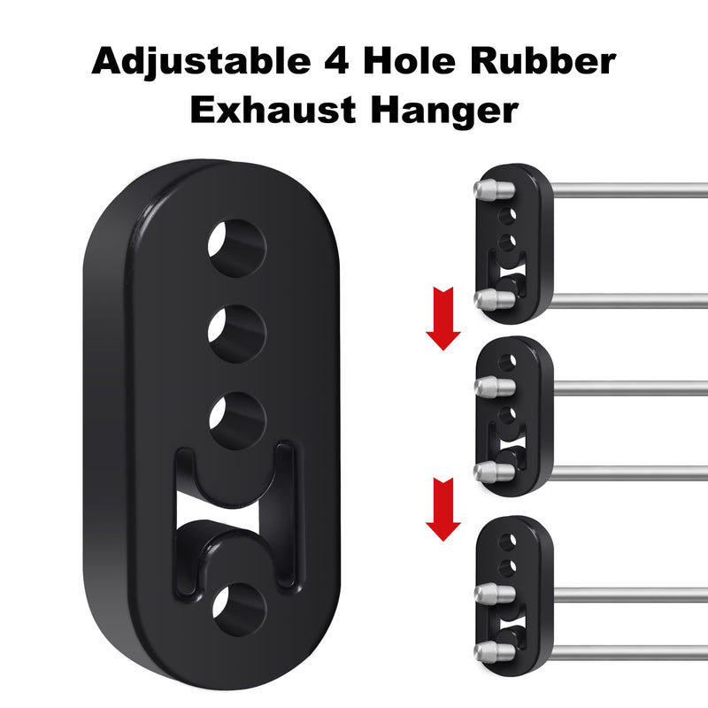 EVIL ENERGY Exhaust Hanger Rubber Adjustable Insulator Bushing Mount 4 Holes Universal 4PCS 2