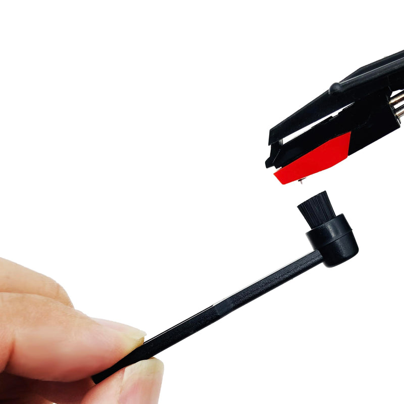 Turntable Stylus Cleaning Brush, Carbon-fiber Anti-static Vinyl Record Stylus Cleaner Brush to Remove Dirt and Dust for Record Needles