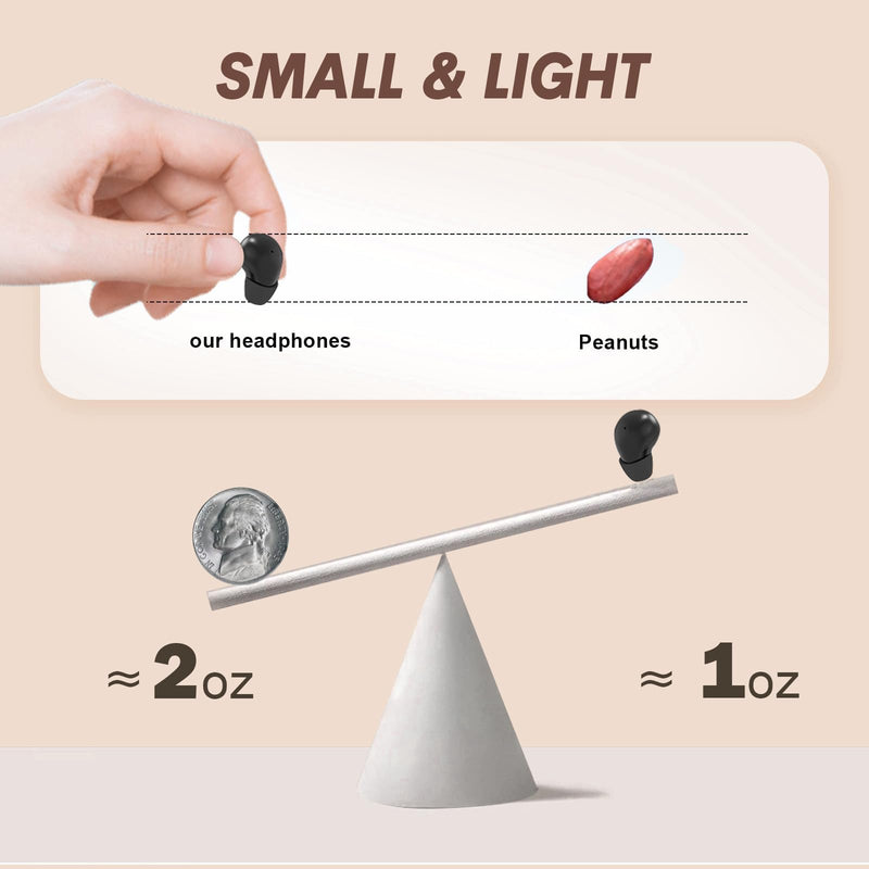 Yihou Invisible Small Mini Sleep Earbuds Headphones Wireless Bluetooth | Comfortable Tiny Sleeping Smallest Low Profile Micro Discreet Hidden Kids Earbuds Ear Buds for Small Ear Canals Women Work Nude