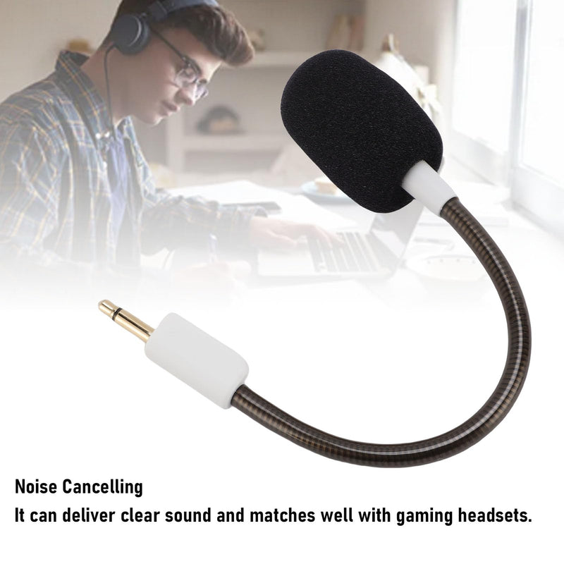 Qinlorgo Replacement Mic for BlackShark V2 Gaming Headset, 3.5mm Jack Detachable Noise Cancelling Microphone for BlackShark V2 SE PRO (White) White