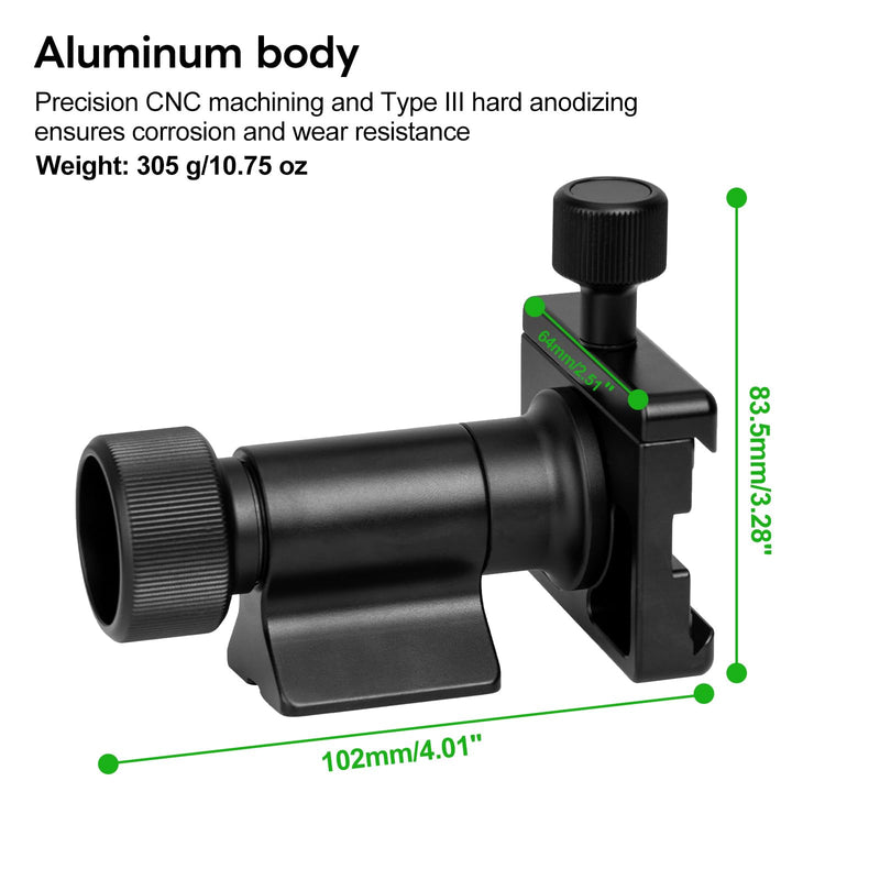 Monopod Gimbal Head with Arca-Swiss Dovetail Quick Release Plate | Rapid Side-Saddle Tilt Adjustment for Telephoto Lenses | Tripod Mount | Professional Photography & Video Gear for DSLR/Camcorders