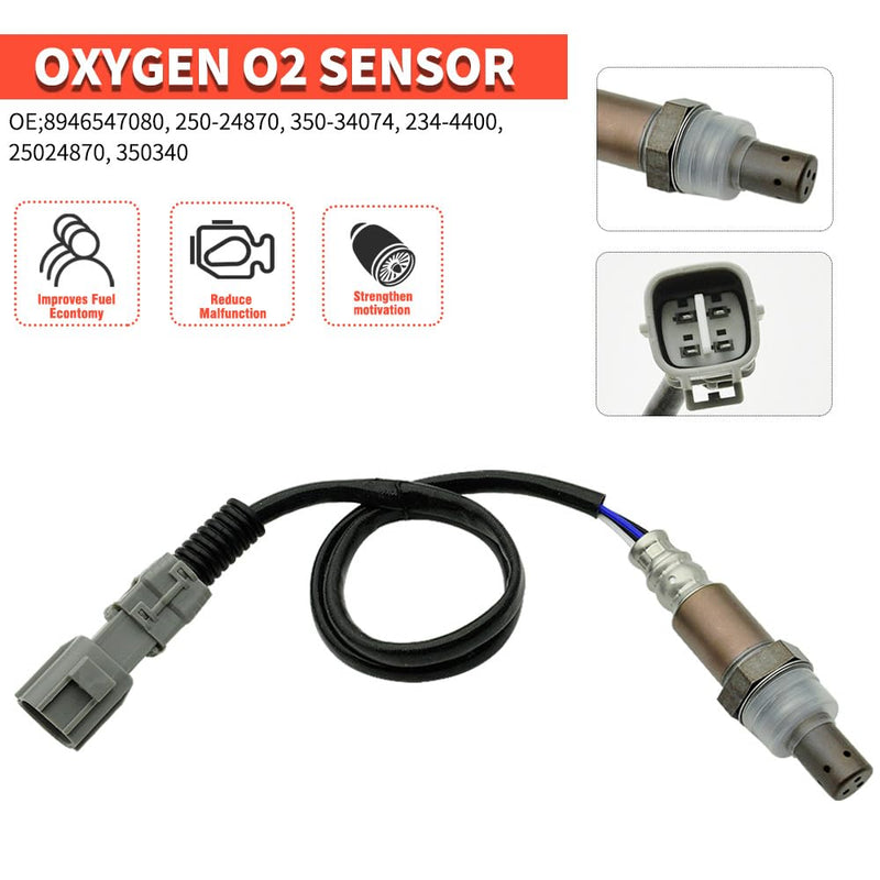 234-4400 Oxygen Sensor Downstream Compatible with 2010-2016 Lexus CT200h 1.8L RX450h 3.5L, Toyota Highlander 3.5L Prius 1.8L Prius C 1.5L Prius V 1.8L Replaces# 89465-47080 250-24870