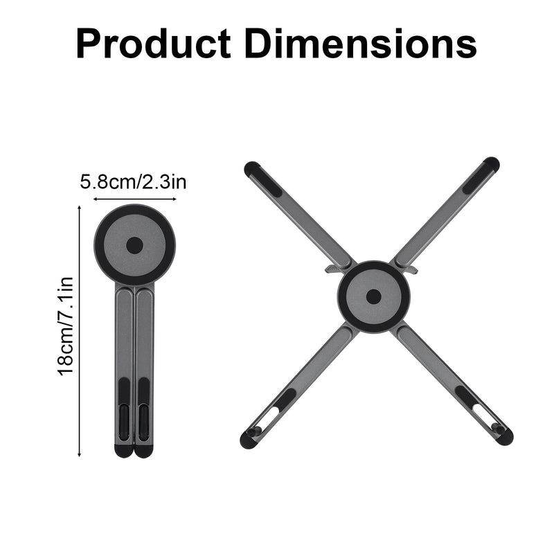 Multifunctional Magnetic Phone Stand, 8-Level Adjustable Height 4 in 1 Magnet Laptop Stand Foldable Portable Device Holder Compatible with Phone Laptops Tablets Desk & Car Use Accessories