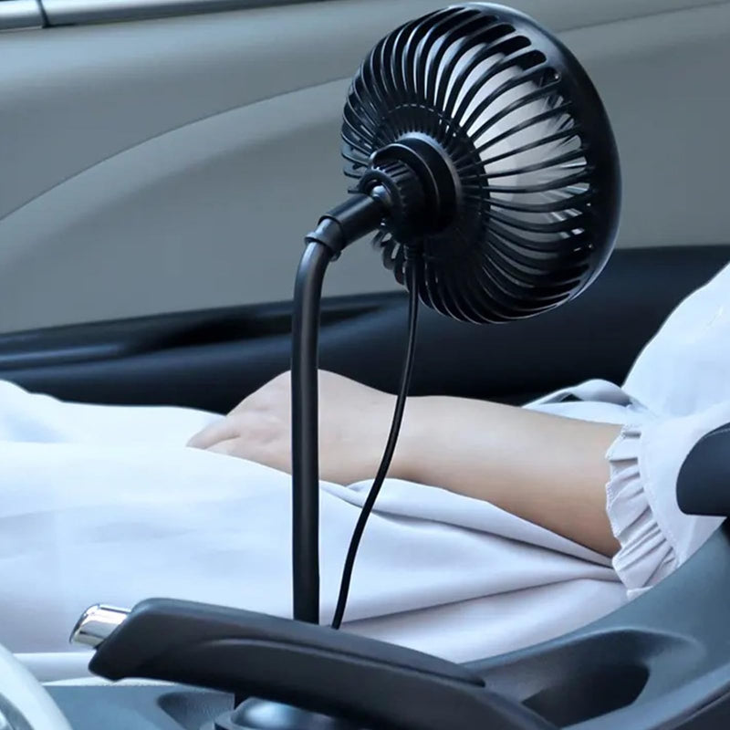 Car Fan, Powerful Low Noise, 3 Speeds Adjustable, Professional Design, Easy to Install, Portable USB Powered Fan with Gooseneck for Car Trucks RVs Bus
