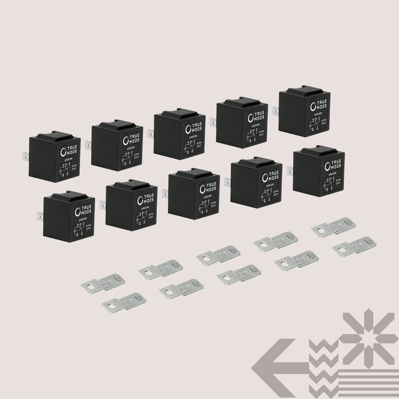 True Mods 10 Pack Bosch Style 5-Pin 12V Relay Switch [SPDT] [30/40 Amp] 12 Volt Automotive Relays for Auto Fan Cars 10pc - Bosch 5-Pin Relays