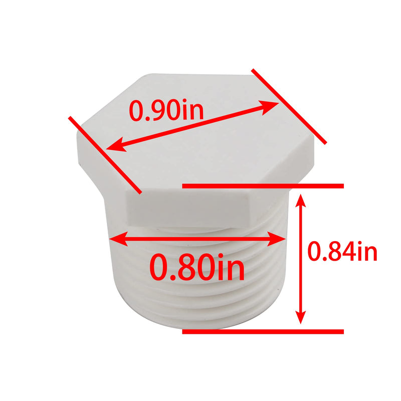 12 Pieces 1/2 Inch Water Heater Drain Plug Replaces 11630 91857 Compatible with RV Camper and Atwood Water Heaters White Plastic 1163091857