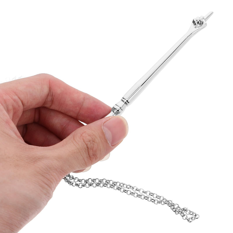 SAFIGLE Torah Book Pointer Yad Hand Pointer and Connected Chain for Torah Reading Haftorah Bar Mitzvah Works of Art of Common Metal Silver