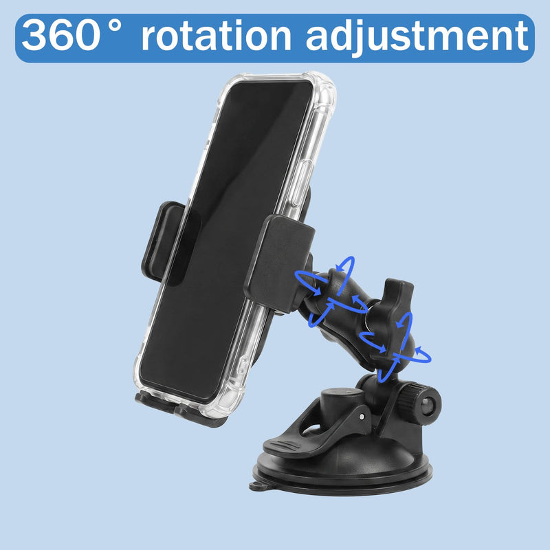 Aluminum Alloy Double Socket 2.36" Short Arm Fits Industry All Standard 1" Ball Adapters Compatible with B Size 1" Ball Components