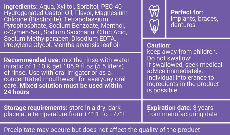 WATER DENT Water Flosser Rinse, Solution, Additive & Mouthwash for Teeth Whitening – Compatible with Waterpik & All Oral Irrigators, Concentrated, Gentle Peroxide, Alcohol Free, Mint, 16.9 fl oz 1