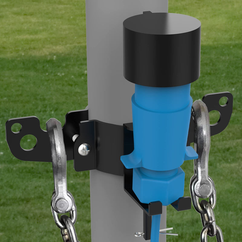 Trailer Towing Organizer for 7 Way Plug,Heavy Duty Steel for Travel Trailer Accessories，Sturdy, Anti-Rust, 1 Pack, Trailer Towing Chain Holder
