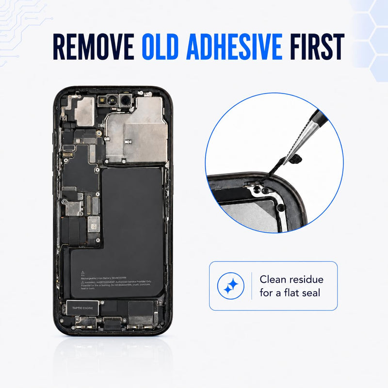 Screen Adhesive Seal Kit Compatible with iPhone 14 Pro, 2-Pack Pre-Cut Display Frame Adhesive for Screen Reassembly, A2650 A2889 A2892 A2891 A2890