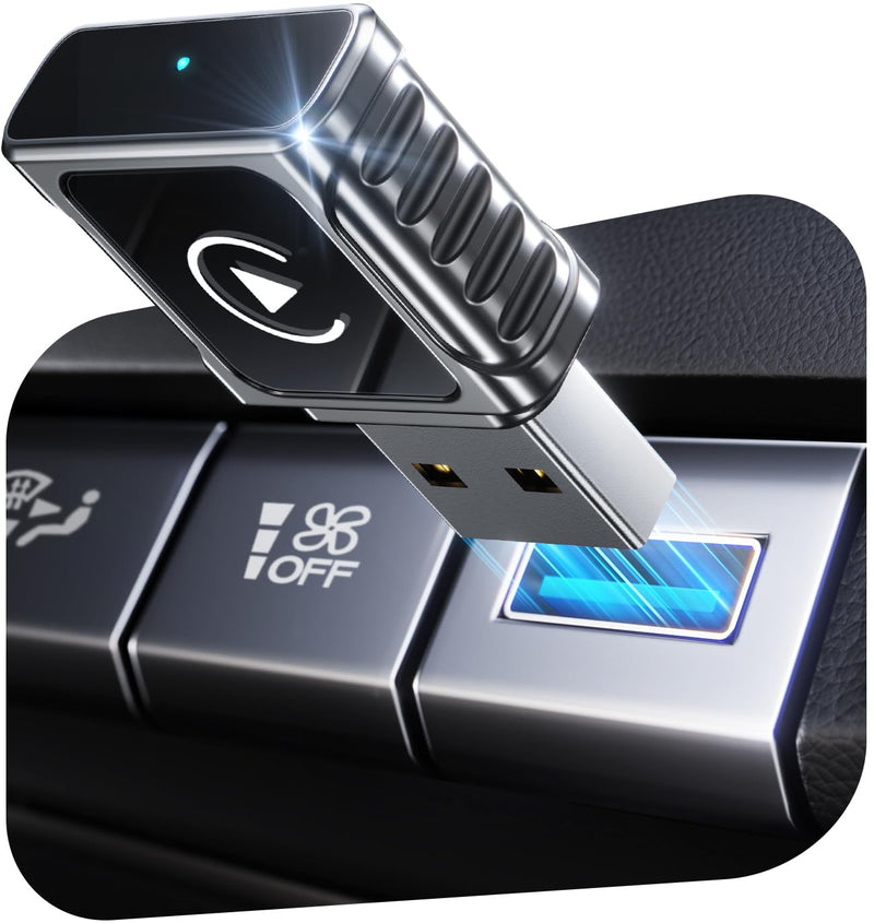 JDG Wireless CarPlay Adapter, Converts Wired CarPlay to Wireless, for Cars with Built-in Wired Apple Carplay, Super Mini USB Design Car Play Adapter for iPhone, (Black) | Converts Wired CarPlay to Wireless, Super Mini USB Design, USB & USB-C adapter, S...