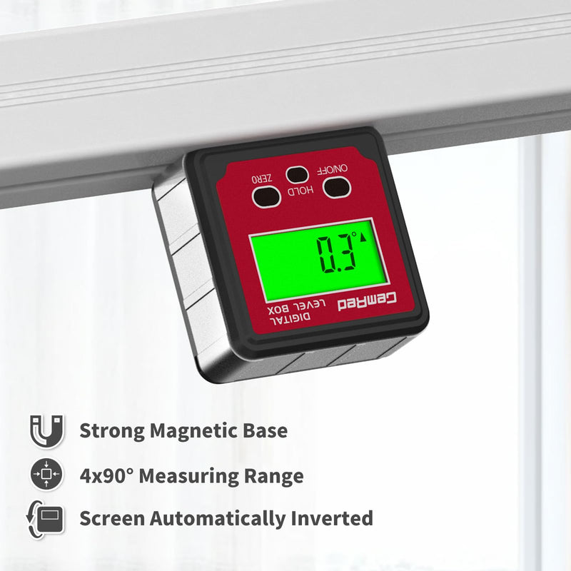 GemRed Digital Angle Gauge (Aluminum-with Hold Function)