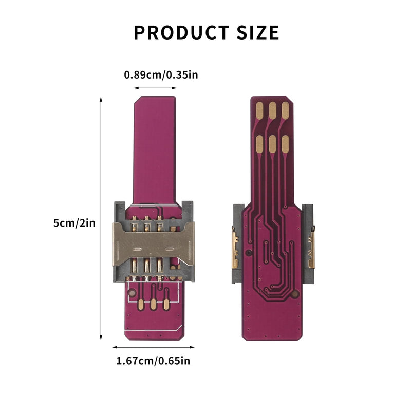Nano Sim to Mini Sim Card Adapter Expander Test Board PCB Circuit Board Card Reader 2pcs