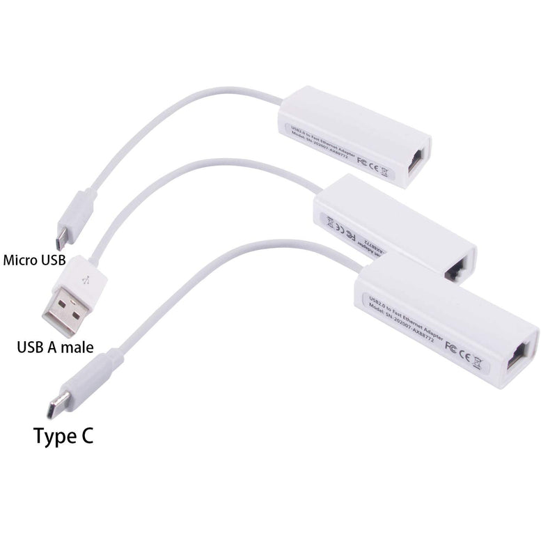 USB to RJ45 LAN Ethernet Adapter 100Mbps LAN Converter 10M 100M with Asix AX88772B AX88772 Chip (USB to RJ45) USB TO RJ45