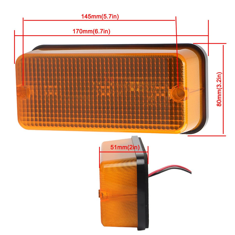 1-Pack LED Amber Tail Light Ag Flasher Warning Turn Indicator Lamp Replace Case OEM NO.87703630