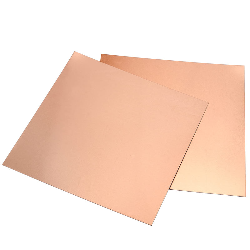 6 Pcs 6" x 6" Copper Sheets, 20 Gauge/0.8mm Thick Pure Copper Sheet, Metal Copper Sheet with Protective Film for Crafting, Repairing, Electrical