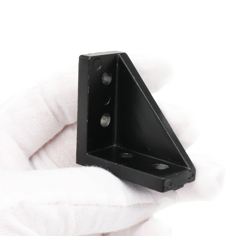 20 Sets 2020 Aluminum Extrusion T Slot Corner Bracket 20 Series Extruded Hardware 90 Degree Right Angle Connector with M5 Bolts Nuts for 20/20 80 20 2040 T V Slot Black Aluminum Profile 20Pcs 20x40 Bracket with Bolt Nut