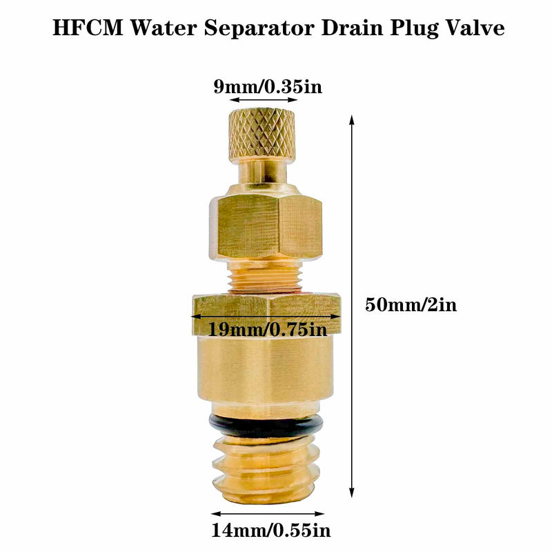 QISF Upgrade HFCM Water Separator Drain Plug Valve Compatible with For, D 6.0L Powerstroke Diesel Engine F250, F350, F450, F550, E350, E450