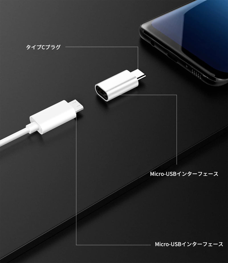 CD-JP-019-mc-to-tp Type C Adapter (3 Pack) Micro USB Female to USB C Male Charging Data OTG Converter for Android Thunderbolt 4 Plug for Pixel Compatible with Samsung Galaxy S22+